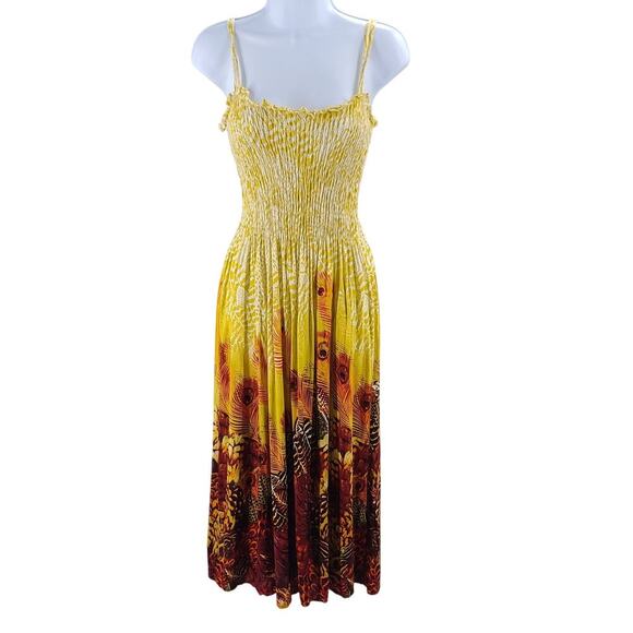 Just Love Dresses & Skirts - Just Love women's sundress yellow Size 1X smocked Fairy Dopamine funky hippie
